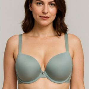 La Vie En Rose Light Teal Underwear Bra 40DD - Lace Back